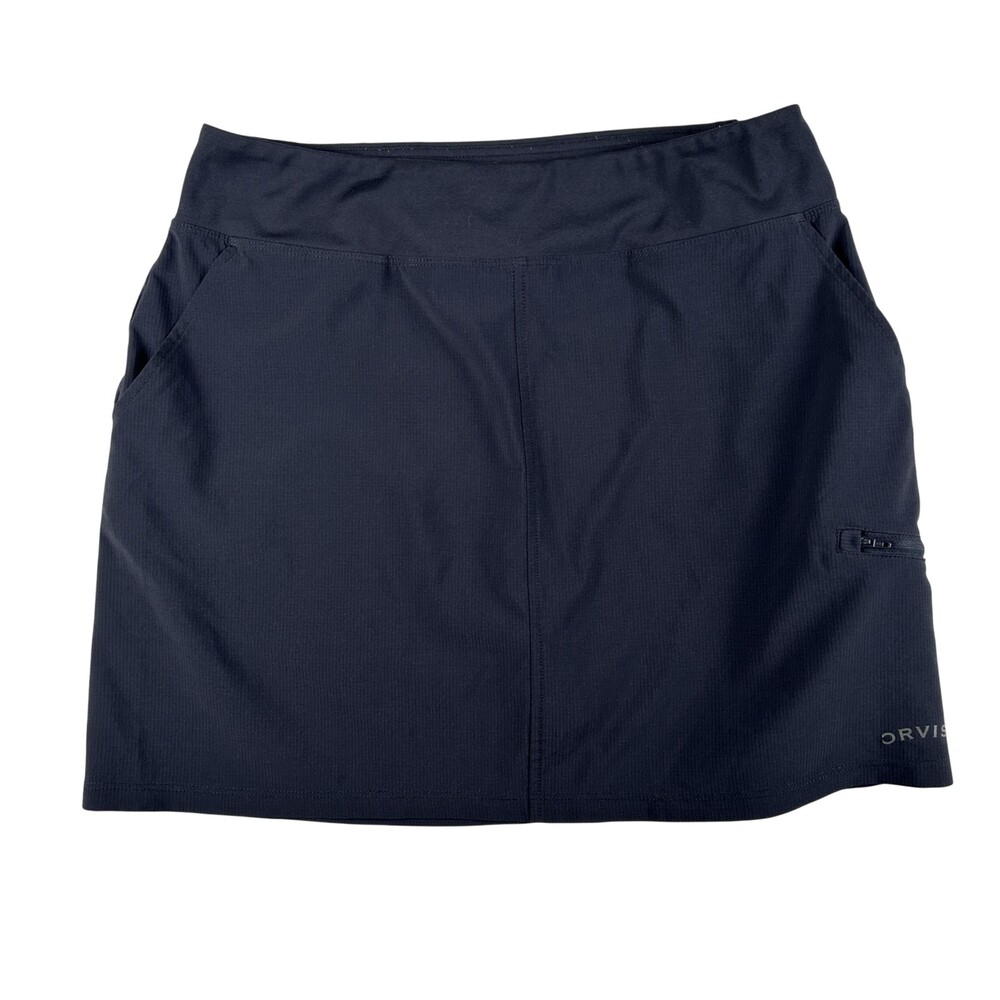 Orvis Skort Womens Medium Gray Athletic Hiking Walking Pockets Lined Shorts